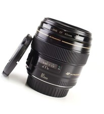 Canon EF 85mm F1.8 Ultrasonic Autofocus USM Prime Lens Canon EOS DSLR's F&R Caps