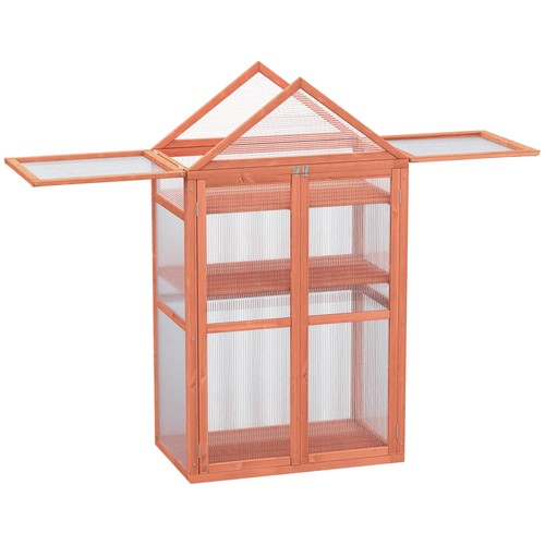 Outsunny 80x47x138cm wood - 80x47x138cm, cold