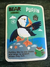 Bear Yoyo Cards - Animals 2020/2021 - : Puffin card, 4/60- New