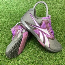 Ladies Reebok SLIM TONE Grey / Purple Trainers Size UK 3.5! (D08)