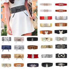Ladies Wide Elastic Waist Belt