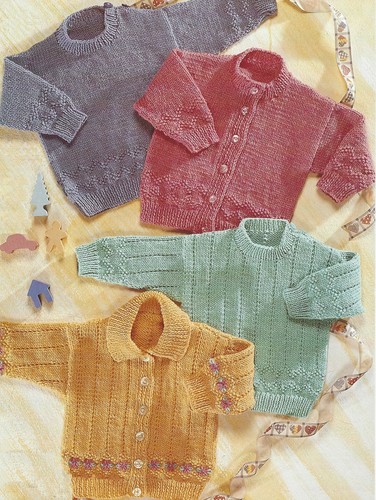 Easy knit baby cardigans - cardigans, and