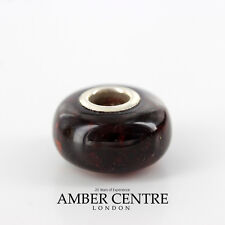Amber Trolls fits all charm bracelets Black Cherry Amber 925 Ag RRP£40!!! CHA50