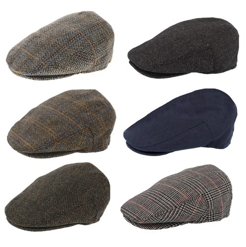 Flat cap with - press, stud