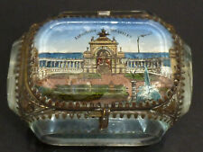Victorian Vitrine Ormolu Glass Casket Trinket Box World Trade Fair 1897 Souvenir