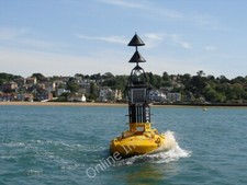 Photo 6x4 Gurnard North Cardinal Buoy and Cowes foreshore Close up view o c2010
