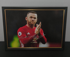 WAYNE ROONEY -  HAND SIGNED 8x10 PHOTO - WITH COA -  MAN UNITED AUTOGRAPH