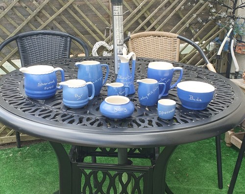 Vintage blue devonware - , pottery
