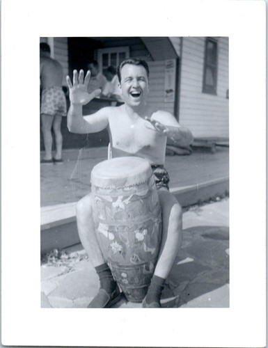 1950s man laughing - man, playing