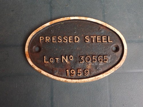 Mk1 coach plate pressed - coach,