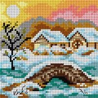 Winter meadow tapestry - winter, canvas