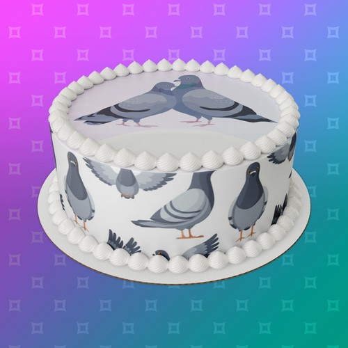 Pigeon pre cut edible icing - edible,