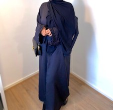 Abaya Black Open 3pcs/Set New