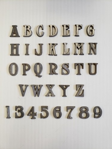 Metal letters and numbers - metal,