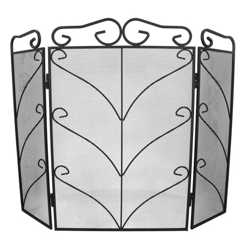 Black panel fire screen - 3,