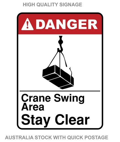Danger crane swing - crane, area