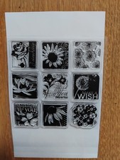 Floral square stamps