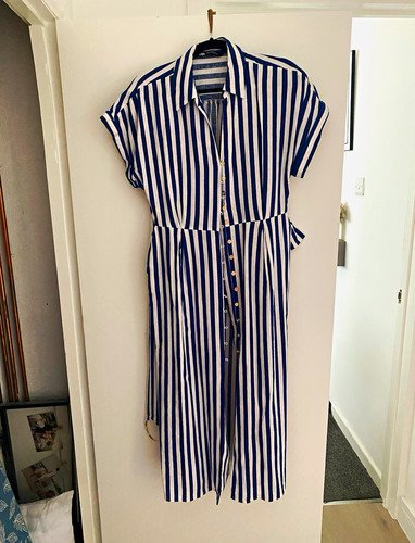 Zara blue white striped - zara,