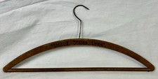Vintage United States Shipping Line Wooden Coat Hanger, Trouser Hanger, 1930's