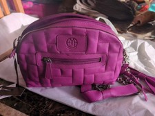 Modalu Pink Leather Cross Body Bag Charm Too