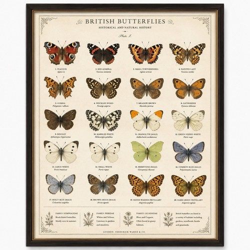 British butterflies vintage - british,