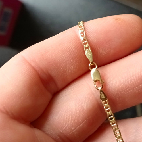 14ct yellow gold curb - yellow,