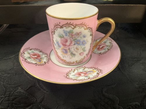 Limoges hand painted demitasse - painted,