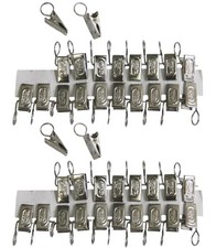 Pack of 40 Stainless Steel Small Curtain Hanging Bulldog Clips Clamps Pegs babyg