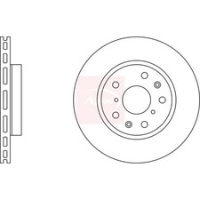 2x Brake Discs Vented For