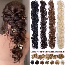 Long Wrap Messy Bun Hair Piece