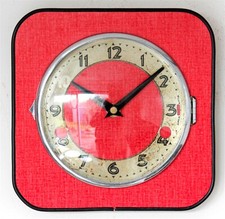 NEW 21cm Red Retro Wall Clock