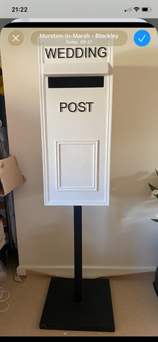 Wedding post box white - post, in