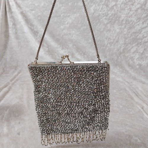 Vintage mesh diamonte - vintage, purse