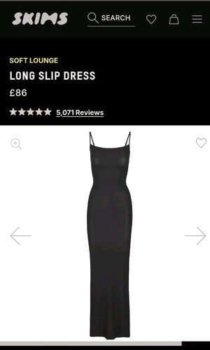 Skims black long dress - skims,