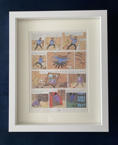 Vintage framed original tintin - vintage,