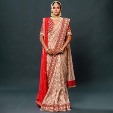 Beautiful  Designer Wedding Wear Heavy Organza Silk Saree With Blouse 11-KK