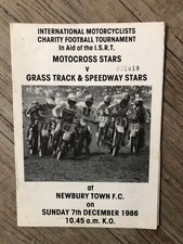 Football programme at Newbury featuring Moto cross Grass Track Speedway stars