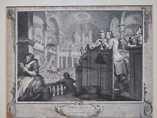 Hogarth 1747 Original 1st State Plate 2 Print of 'Industry and Idleness' Series