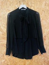 Mint Velvet Black tie pussybow