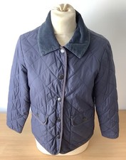 JACK WILLS Size 10 Blue Quilted Lightweight Jacket Pockets AUTUMN WINTER