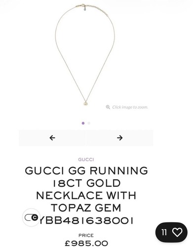 Gucci running necklace - gg,