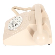 Beige Vintage Telephone Push