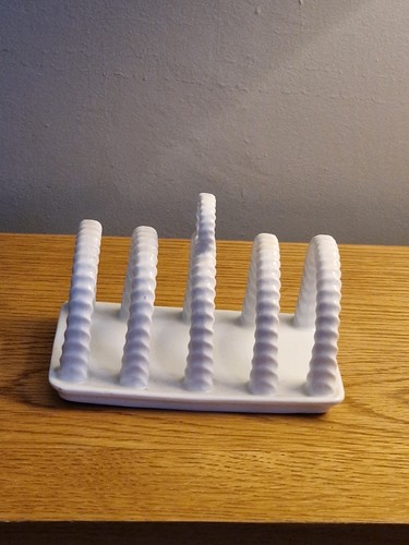 Vintage ceramic white toast - vintage,