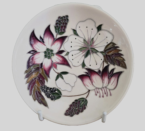 Moorcroft floral pin dish - pin, 12cm