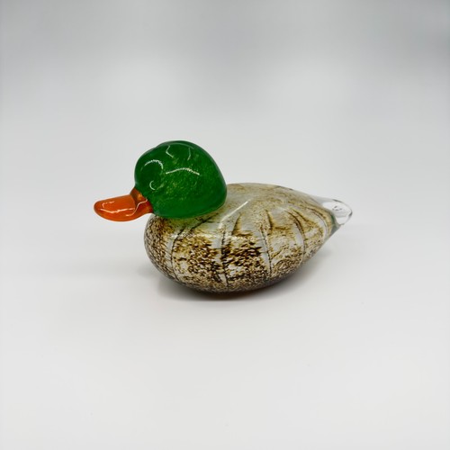 Hand blown duck figurine - blown,