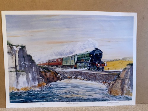Steam railway art print flying - railway,