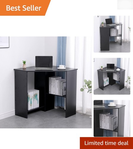 Sturdy black computer - sturdy, desk