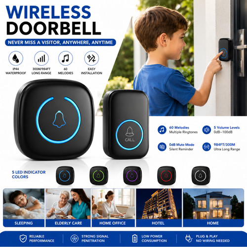 Wireless door bells long - wireless,