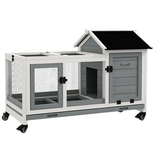 Pawhut rabbit hutch guinea - pawhut,