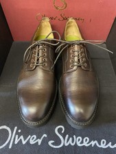 OLIVER SWEENEY, BRAND NEW, SIZE 9 , DARK BROWN ,MILLED LEATHER ,  DERBY SHOE, 9
